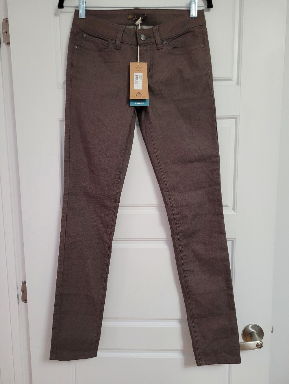 NWT prAna, Kayla Slim Jeans, Volcanic Plum / Earthy Brown, Size 25
